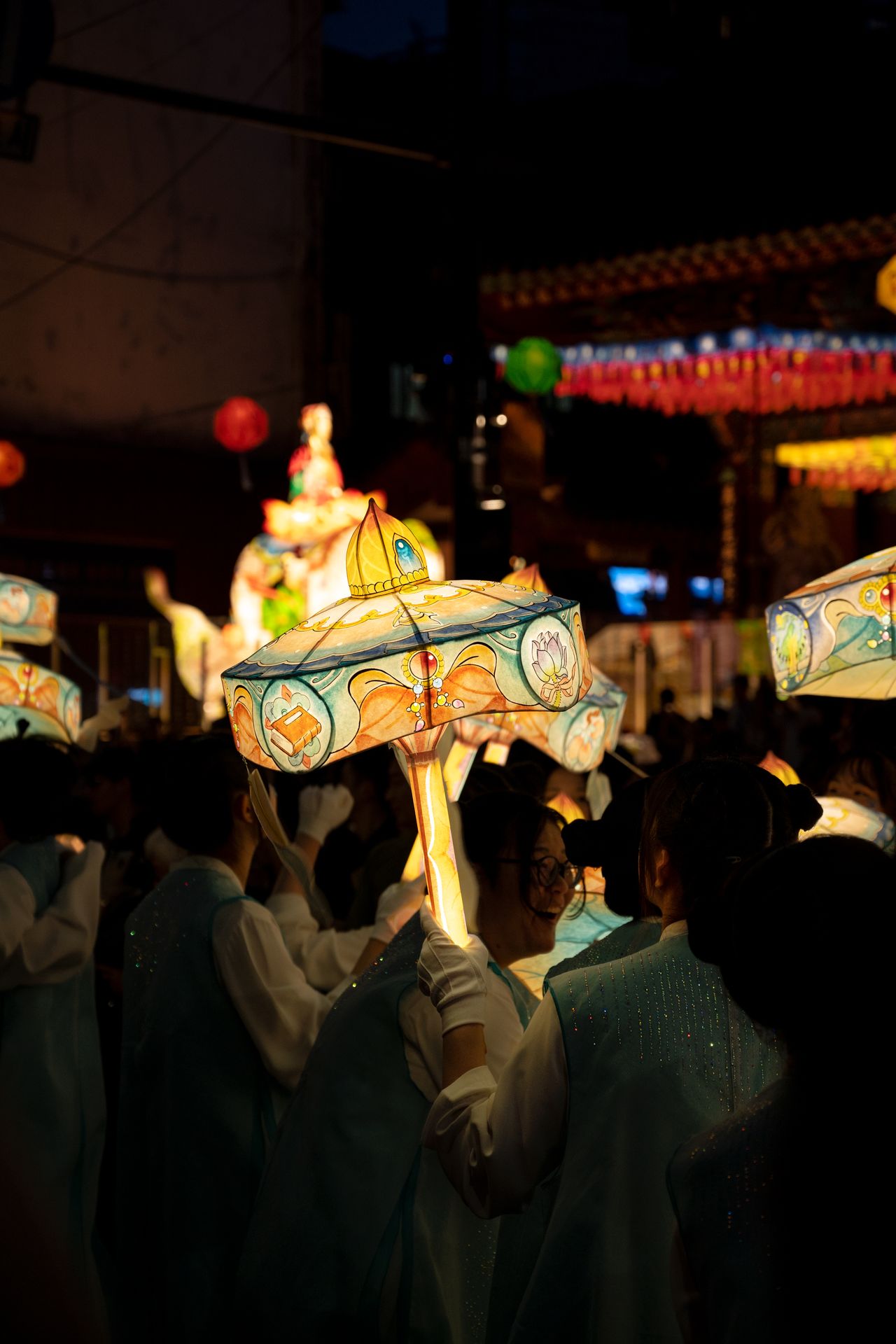 Yeondeungnori parade at night
