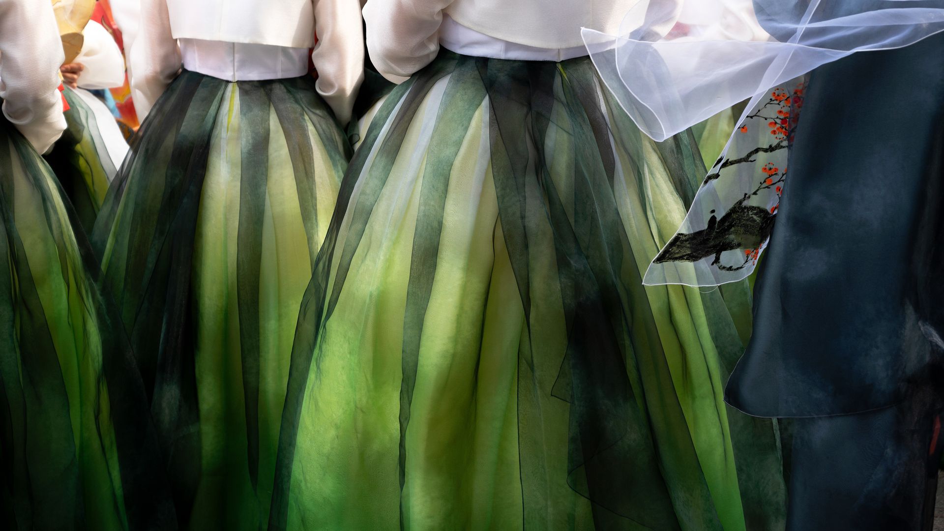 Yeondeungnori green dresses