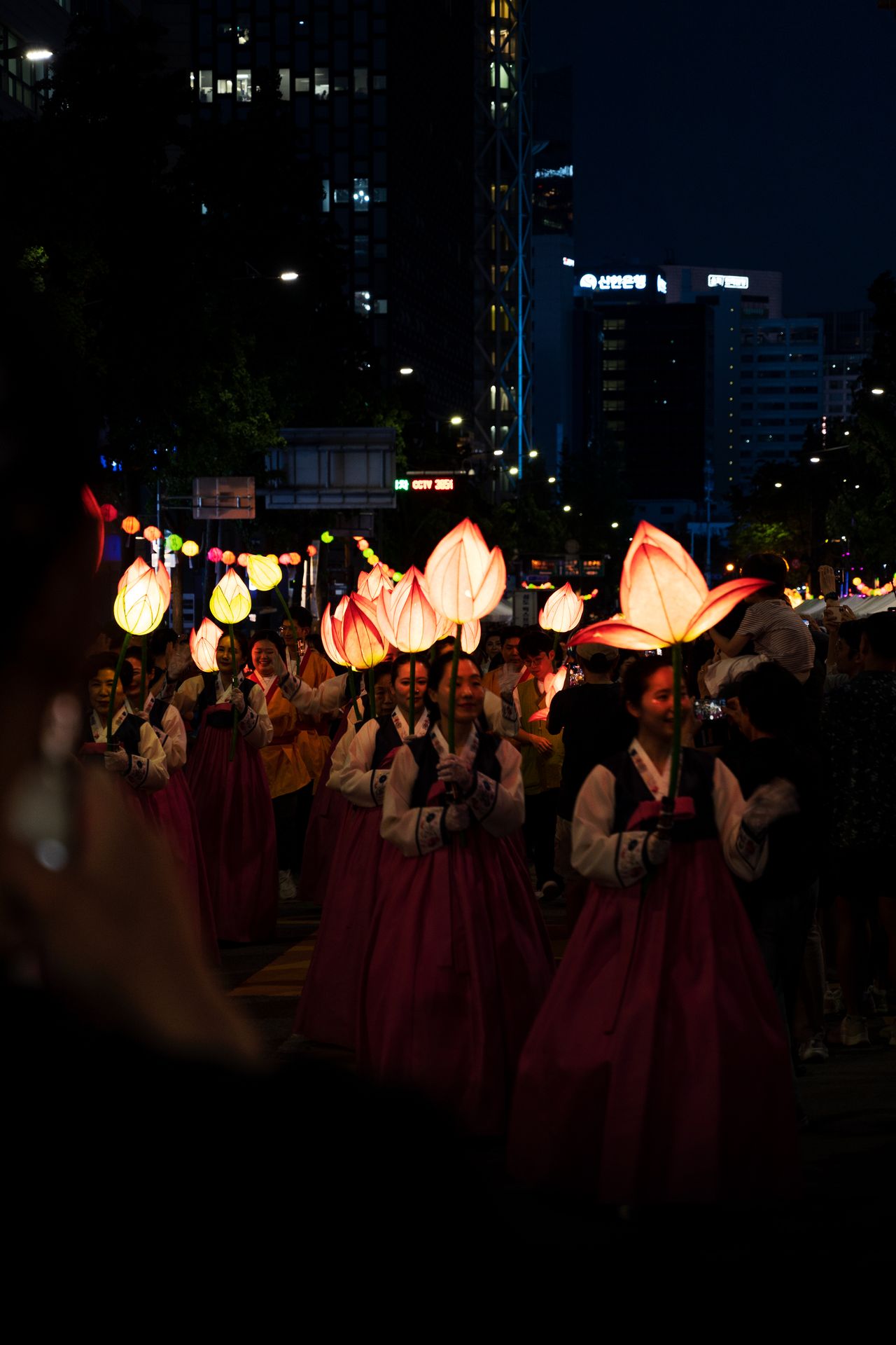 Yeondeungnori parade at night
